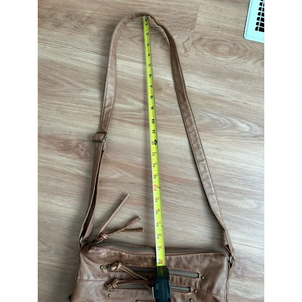 Women's Stone Mountain Double Washed Brown‎ Tan Sophia Hobo Shoulder Bag Purse